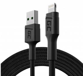 Kaabel Green Cell PowerStream USB Type-A, Lightning 8 pin male, 1.2 m, must v.