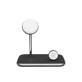 Telefona lādētājs Epico 3IN1 MAGSAFE WIRELESS MFI, melna krās., 15 W
