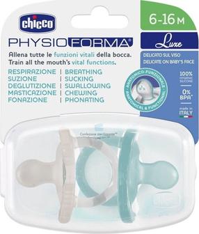 Luttide komplekt Chicco Physio Luxe, 6+ kuud, sinine v./valge v.