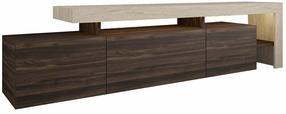 TV skapītis Kalune Design Beliz, valriekstu krās./travertine krās., 37 cm x 192 cm x 53 cm