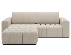 Kampinė sofa - lova Bonett, smėlio sp., kairinė, 175 x 250 cm x 92 cm