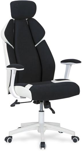 Darbo kėdė Chrono, 70 x 65 x 120 - 128 cm, balta sp./juoda sp.
