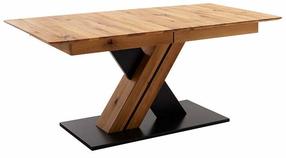 Valgomojo stalas išskleidžiamas MC Akcent Morena X, ruda sp./juoda sp., 180 - 230 cm x 90 cm x 76 cm