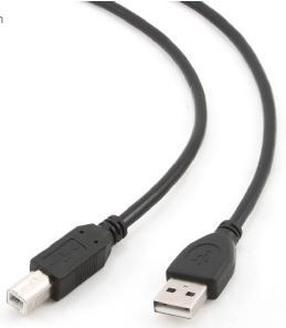 Laidas Gembird USB to USB USB 2.0 A male, USB 2.0 B male, 3 m, juoda sp.