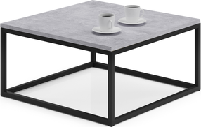 Kavos staliukas ADRK Belten, juoda sp./pilka sp., 65 cm x 65 cm x 33 cm