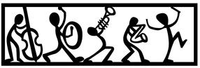 Sienos dekoracija Wallity Musicians, 60 cm x 19 cm
