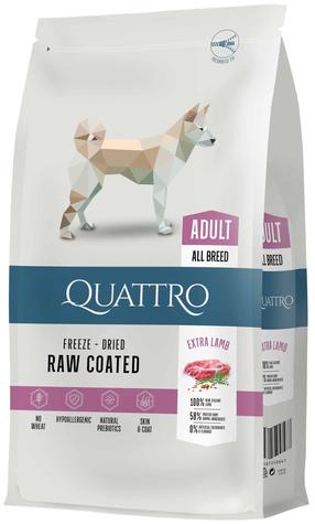 Kuiv koeratoit Quattro Adult All Breed, lambaliha/riis, 3 kg
