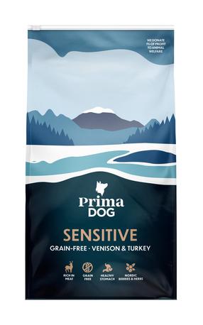 Sausas šunų maistas Prima Dog Sensitive Venison & Turkey, kalakutiena, 10 kg