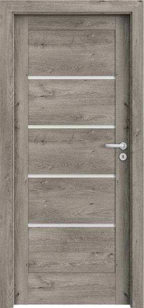 Siseukseleht Domoletti Verte Home G4, vasakpoolne, siberi tamm v., 203 x 74.4 x 4 cm