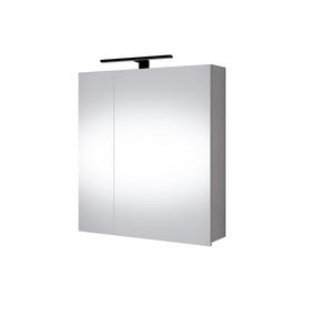 Piekarināms vannas istabas skapis ar spoguli Domoletti SV61-3, pelēka krās., 13.5 cm x 60 cm x 66 cm