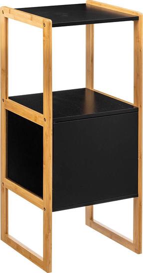 Laisvai pastatoma vonios spinta 5five Simply Smart Natureo, ruda sp./juoda sp., 33 cm x 33 cm x 80 cm