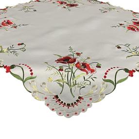 Staltiesė kvadratinė OH-203-C, dramblio kaulo sp./raudona sp./žalia sp., 85 x 85 cm