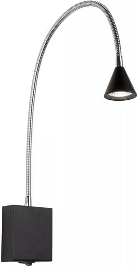 Šviestuvas sieninis Lucide Buddy 18293/03/30, LED, 4000 °K, 1 x 4 W, juoda sp. / juoda sp., 4.5 x 4.5 x 4 cm