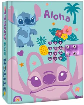 Bērnu dienasgrāmata Kids Euroswan Disney Stitch, līnijās, A5, zila krās.