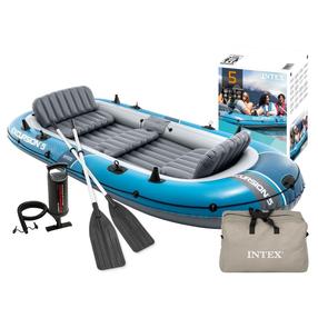 Надувная лодка, c аксессуарами Intex Excursion 5, 25.5 кг, 366 см x 168 см x 43 см