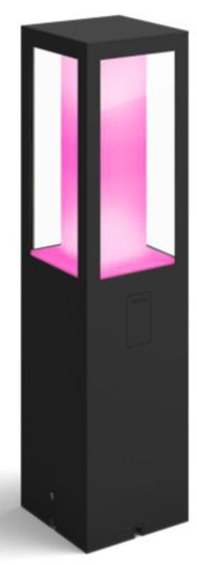Brīvi stāvošs āra gaismeklis Philips Hue Impress, 8W, LED, IP44, melna krās., 10 cm x 40 cm