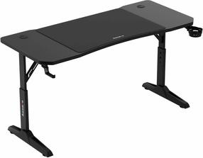 Kompiuterio stalas reguliuojamo aukščio Huzaro Hero 3.6, 140 cm x 60 cm, 56 - 79 cm, juoda sp.