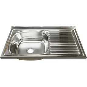 Virtuvinė plautuvė Tredi DM-8050, nerūdijantysis plienas, 80 cm x 50 cm, sidabro sp.