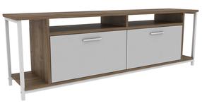 TV galds Kalune Design Omar, balts krās./valriekstu krās., 35 cm x 160 cm x 50.8 cm