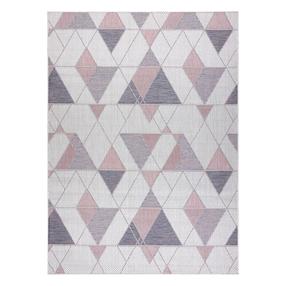 Kilimas vidaus Hakano Vinea Geometric 2, kreminė sp./rožinė sp., 170 cm x 120 cm