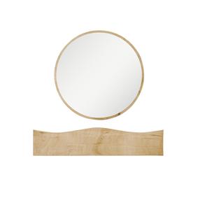 Pakabinamas stalčius Kalune Design Princesse, ąžuolo sp., 30 cm x 82 cm x 15 cm, su veidrodžiu