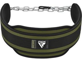 Svarcelšanas josta RDX T7 Pro Dipping Belt WDB-T7AG, zaļa krās.