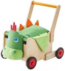 Vaikiškas stumdukas - vaikštynė Haba Dragon Wagon, 27 cm, ruda sp./žalia sp.