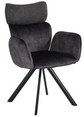 Krėslas Home4you Eddy 10331, tamsiai pilka sp., 63 cm x 55 cm x 89 cm