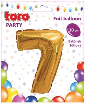 Folijas balons cipars 7, zelta krās.