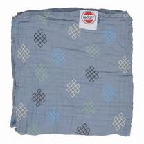 Pledas Lodger Dreamer Xandu Muslin, mėlyna sp., 120 cm x 120 cm