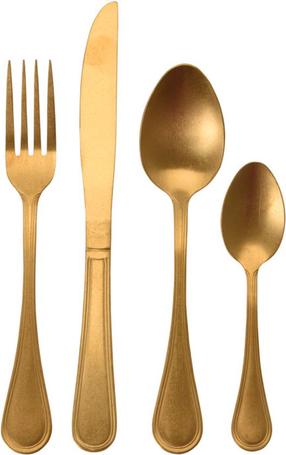 Söögiriistade komplekt Excellent Houseware, kuldne v., 16 tk.