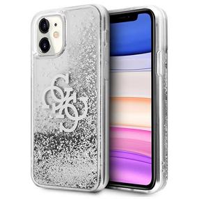 Telefono dėklas Guess Big Liquid Glitter iPhone 12 Pro Max, sidabro sp., Apple