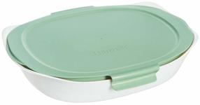 Stikla trauks Luminarc Smart Cuisine Carine, balta krās./zaļa krās., 34 cm x 25 cm