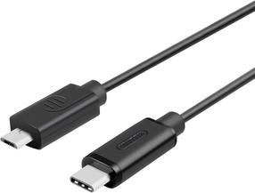 Laidas Unitek, USB Type C/Micro USB, juoda sp.