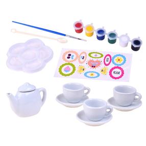 Radošs krāsošanas komplekts Tea Set ZA2592, balta krās./daudzkrāsaina