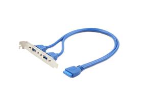 Adapteris Gembird USB 3.0 x 2 Receptacle On Bracket USB 3.0 x 2, IDE 20-pin, 0.45 m