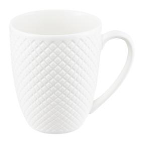 Puodelis Ambition Grid, balta sp., 0.39 l