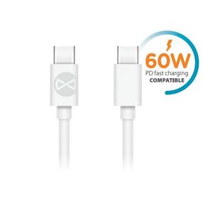 Кабель Forever, 2 x USB Type-C, 100 см, белый цв., 60 Вт