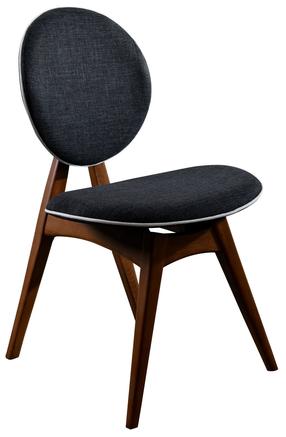 Krēslu komplekts Kalune Design Touch v2 998VOW1114, antracīta krās./valriekstu krās., 55 cm x 54 cm x 93 cm, 2 gab.
