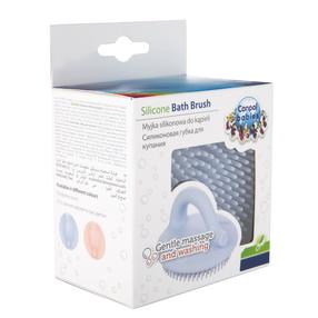 Массажная щётка для младенцев Canpol Babies Silicone Bath Brush, синий цв.