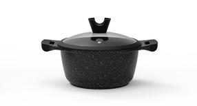 Puodas Domoletti Black Marble, Ø20 cm, 2.6 l, juoda sp.
