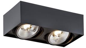 Šviestuvas lubų Argon Rodos Plus 1049, GU10, 2 x 12 W, juoda sp. / juoda sp., 30 x 15 cm