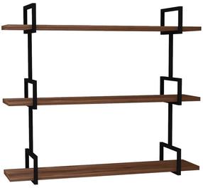 Sieninė lentyna Kalune Design Uras 835PUQ1635, riešuto sp., 76 cm x 22.5 cm x 90 cm