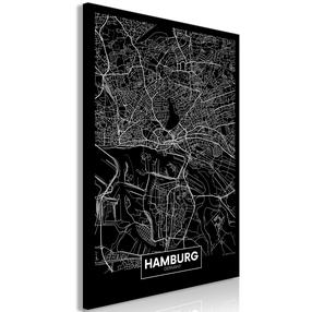 Reprodukcija Artgeist Dark Map of Hamburg, k-b-0072-b-a, 80 cm x 120 cm
