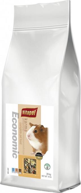 Barība grauzējiem Vitapol Economic, jūras cūciņām, 20 kg