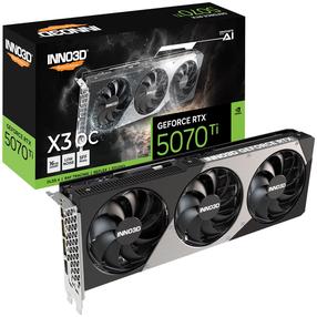 Vaizdo plokštė Inno3D GeForce RTX 5070 Ti X3 OC, 16 GB, GDDR7