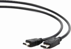Adapteris Gembird Cablexpert Premium Series CC-DP-HDMI-6 DisplayPort 1.2 Vīrietis, HDMI 2.0 Vīrietis, 1.8 m, melna krās.