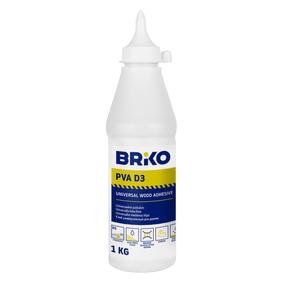 Klijai universalūs Briko PVA D3, 1 kg, balta sp.