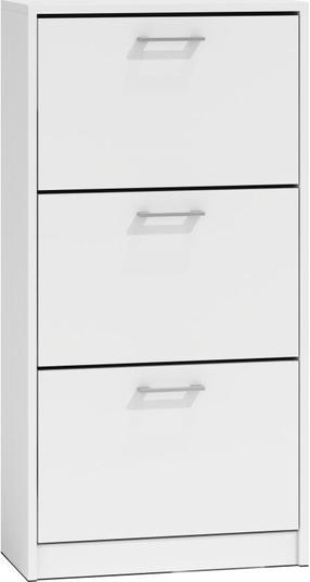 Batų dėžė Paula, balta, 60 cm x 28 cm x 116 cm