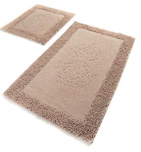 Vonios kilimėlių rinkinys Foutastic Piante 359CHL1633, šviesiai ruda sp., 100 cm x 60 cm